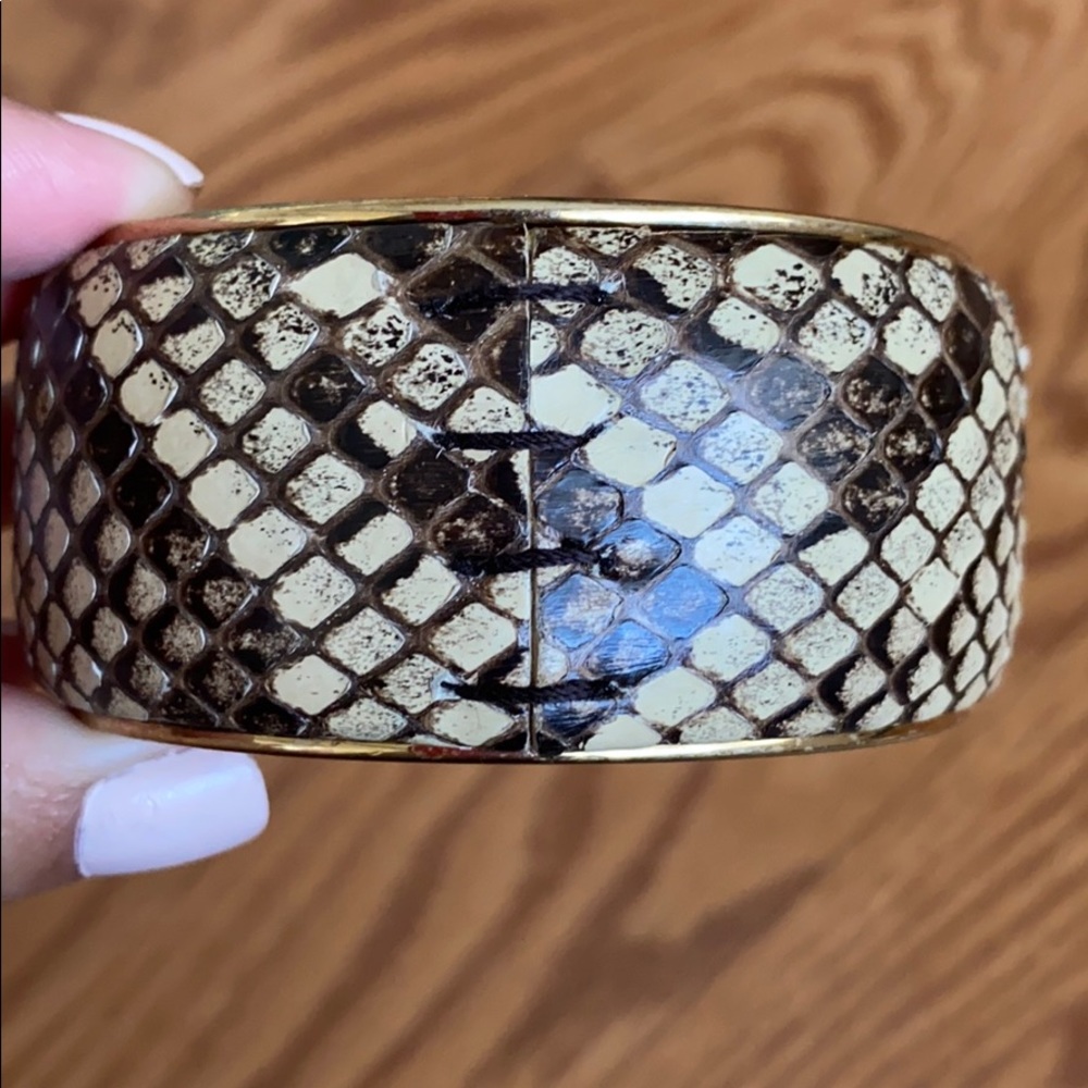 Authentic Dolce & Gabbana Python Wide Bangle - image 3